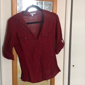 James Perse button down, red.